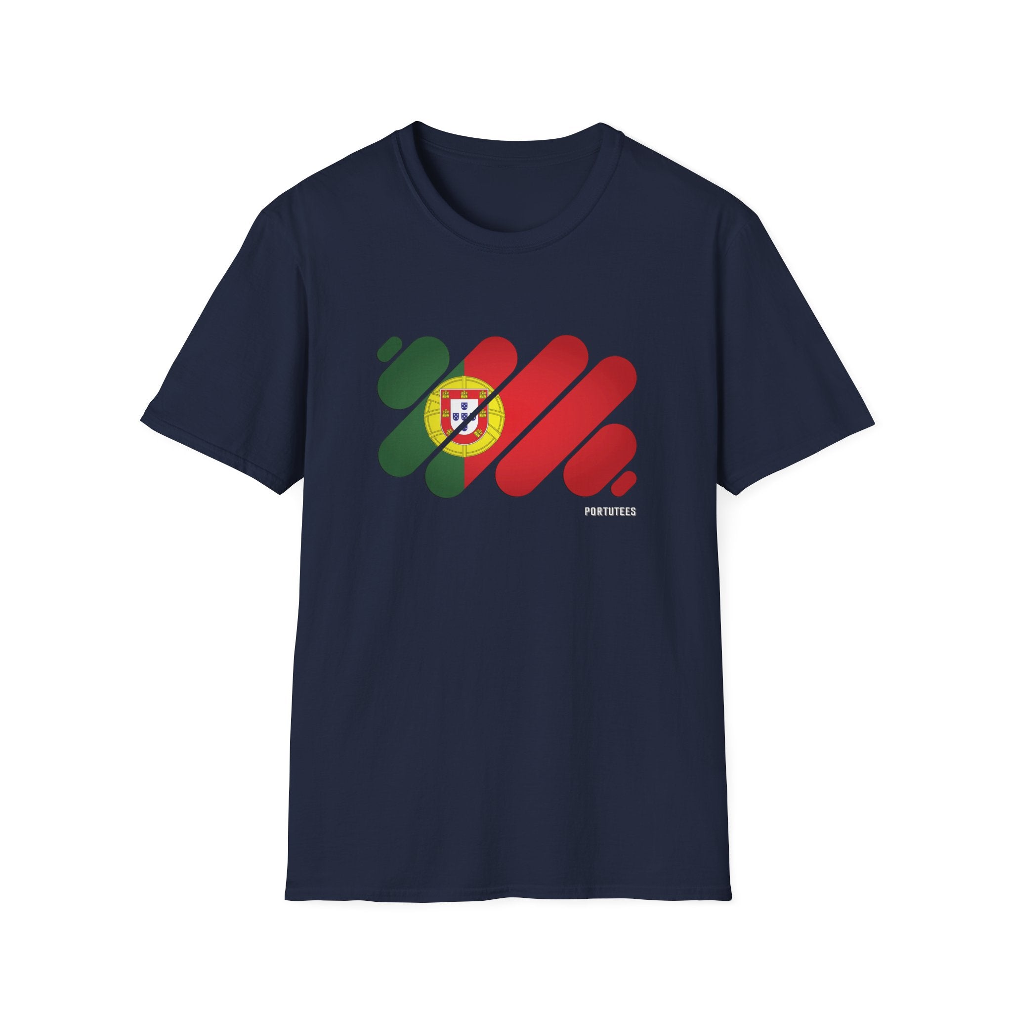 Portugal Flag Graphic T-Shirt — Modern Brushstroke Portuguese Pride Tee