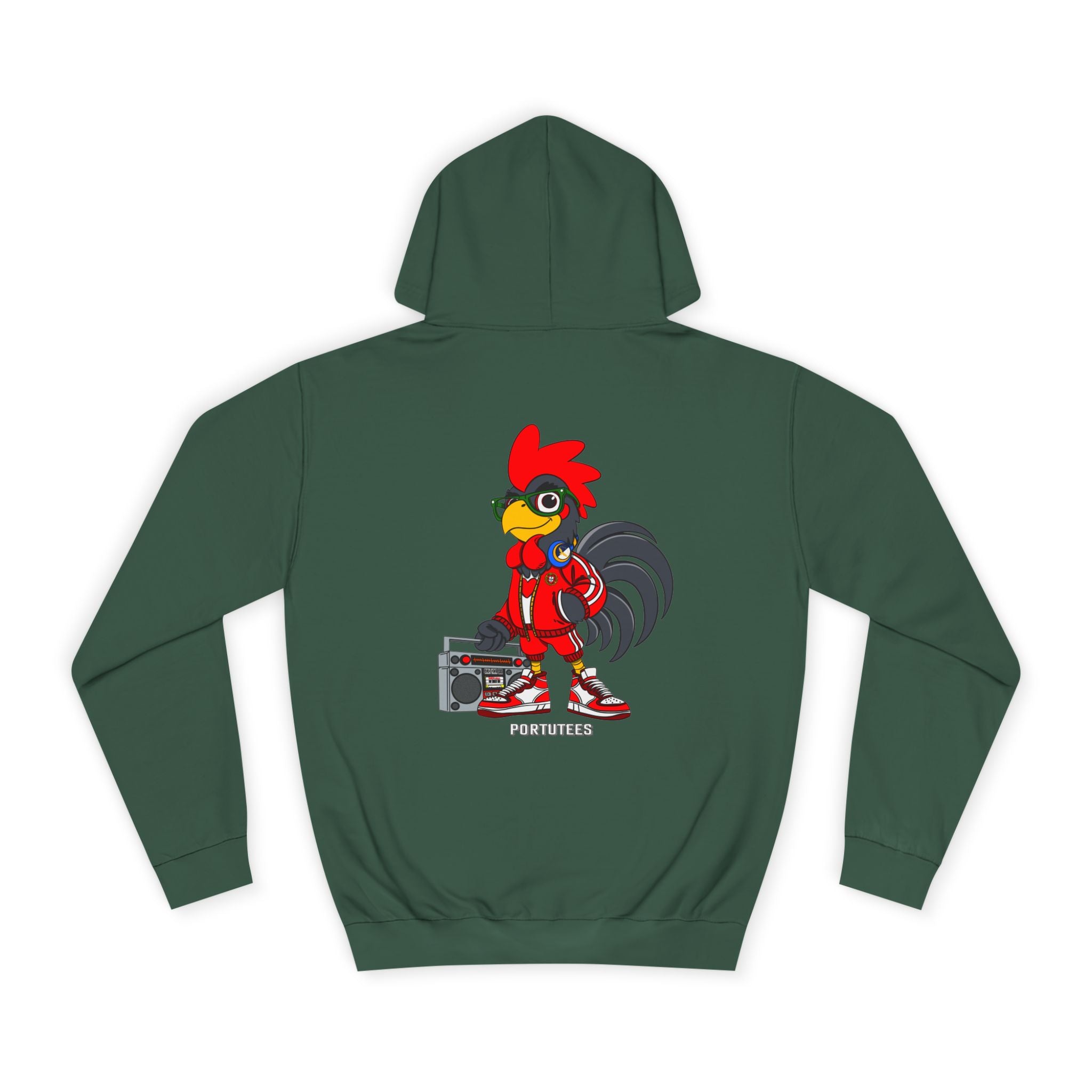 Hip-Hop Portuguese Rooster Hoodie - Urban Style Sweatshirt, Trendy College Apparel, Unisex Outerwear, Chicken Lover Gift, Cool Rooster