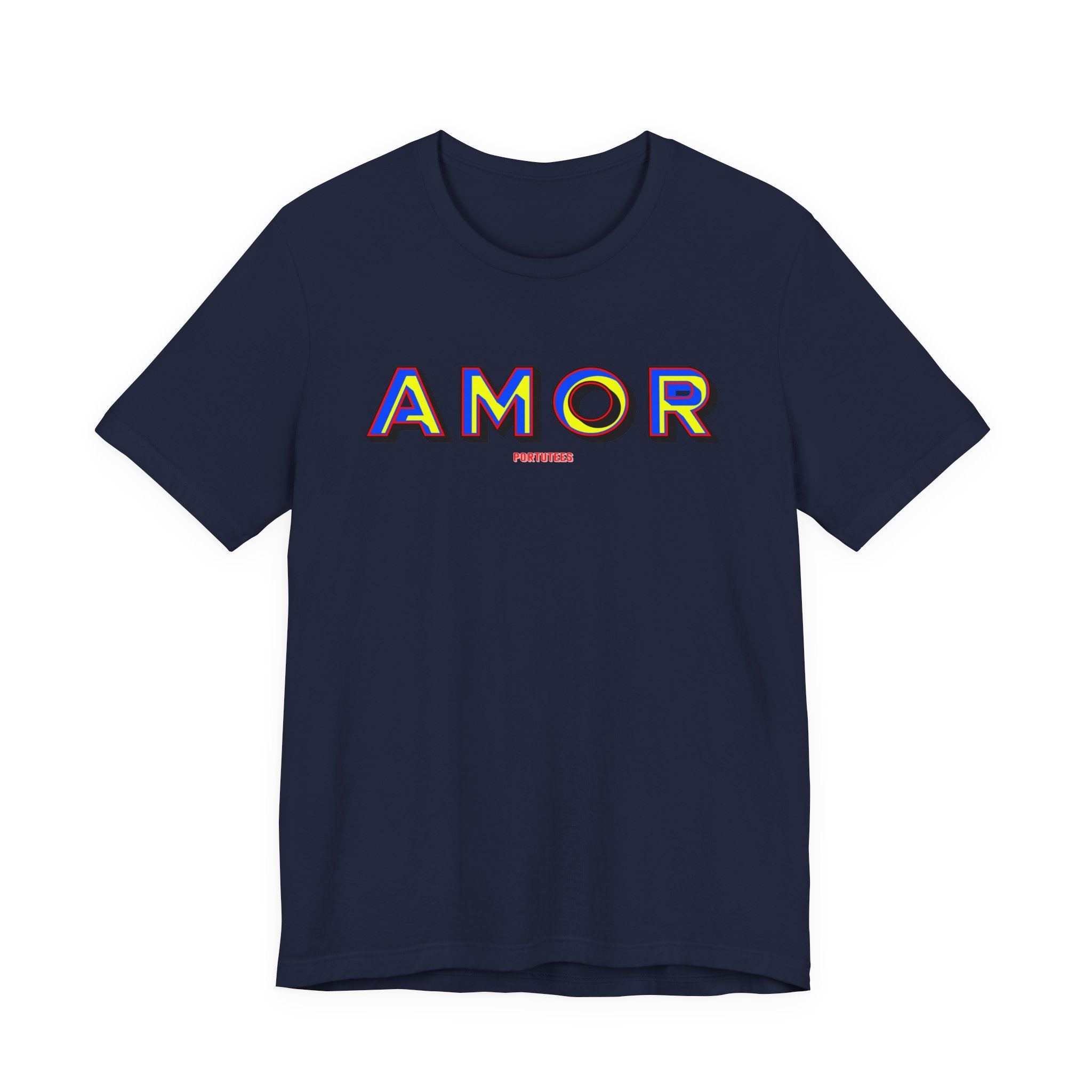 AMOR Graphic Tee — Colorful Retro Love T-Shirt