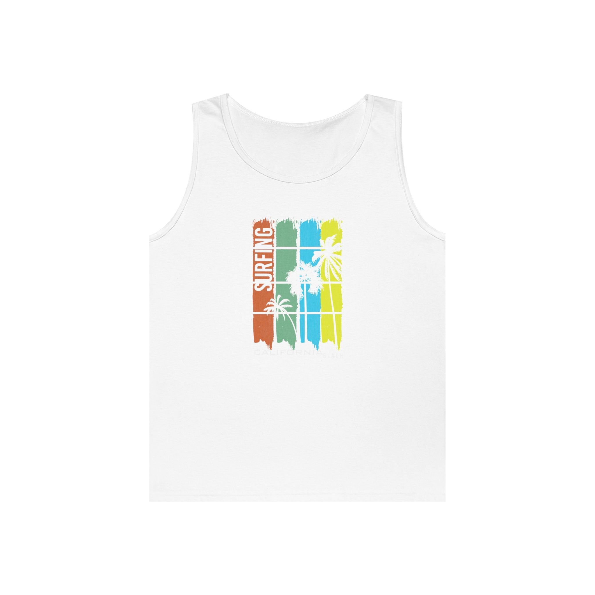 Surf Vibe Unisex Heavy Cotton Tank Top - Perfect for Summer, Beach Days, Relaxation, Surfing, Pool Parties, Vacation Wear
