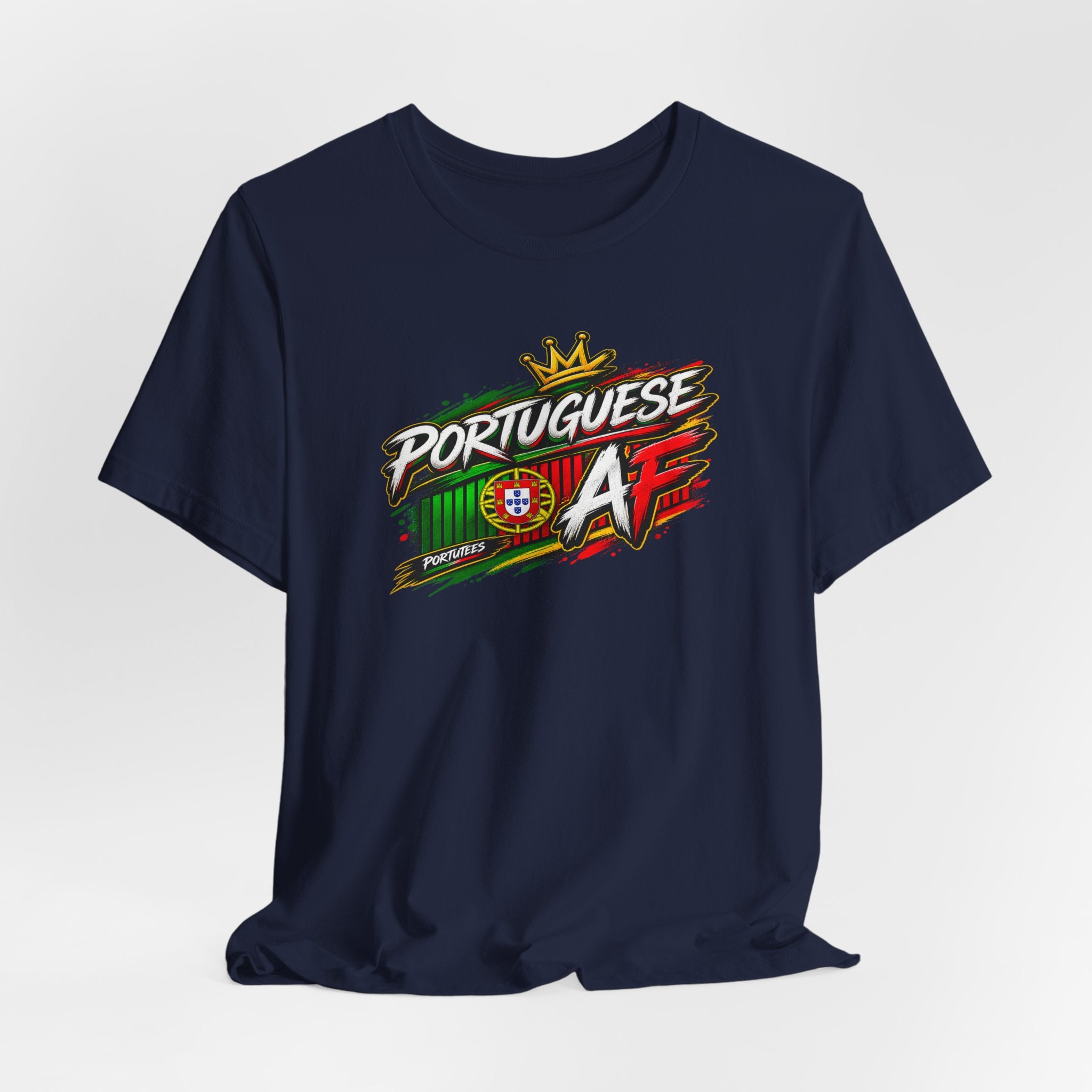 Portuguese AF T-Shirt – Portugal Flag Graphic Tee (Pride, Soccer Fan Gift)