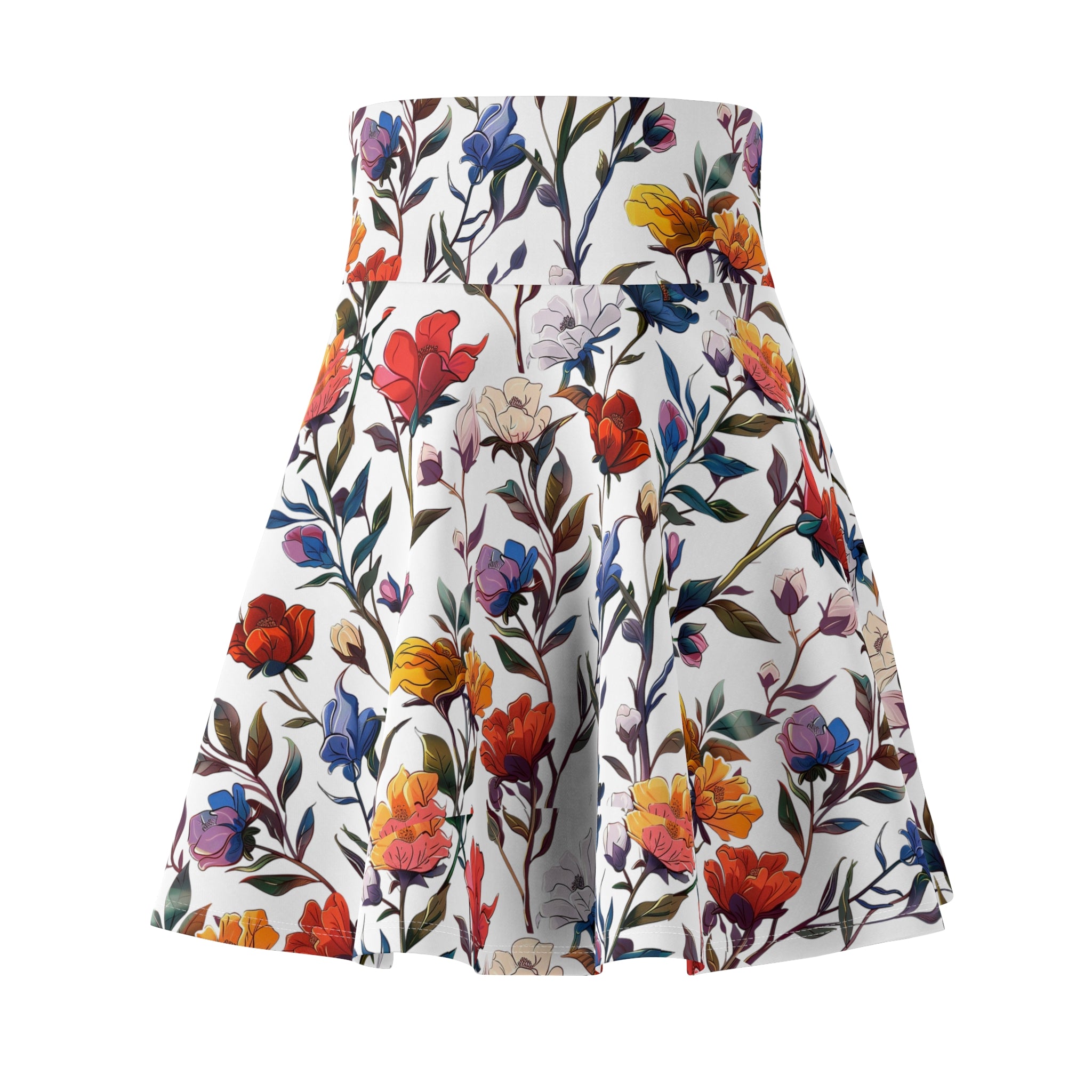 Floral Women's Skater Skirt - Boho Chic, Summer Fashion, Modest Outfit, Party Wear, Women's Clothing