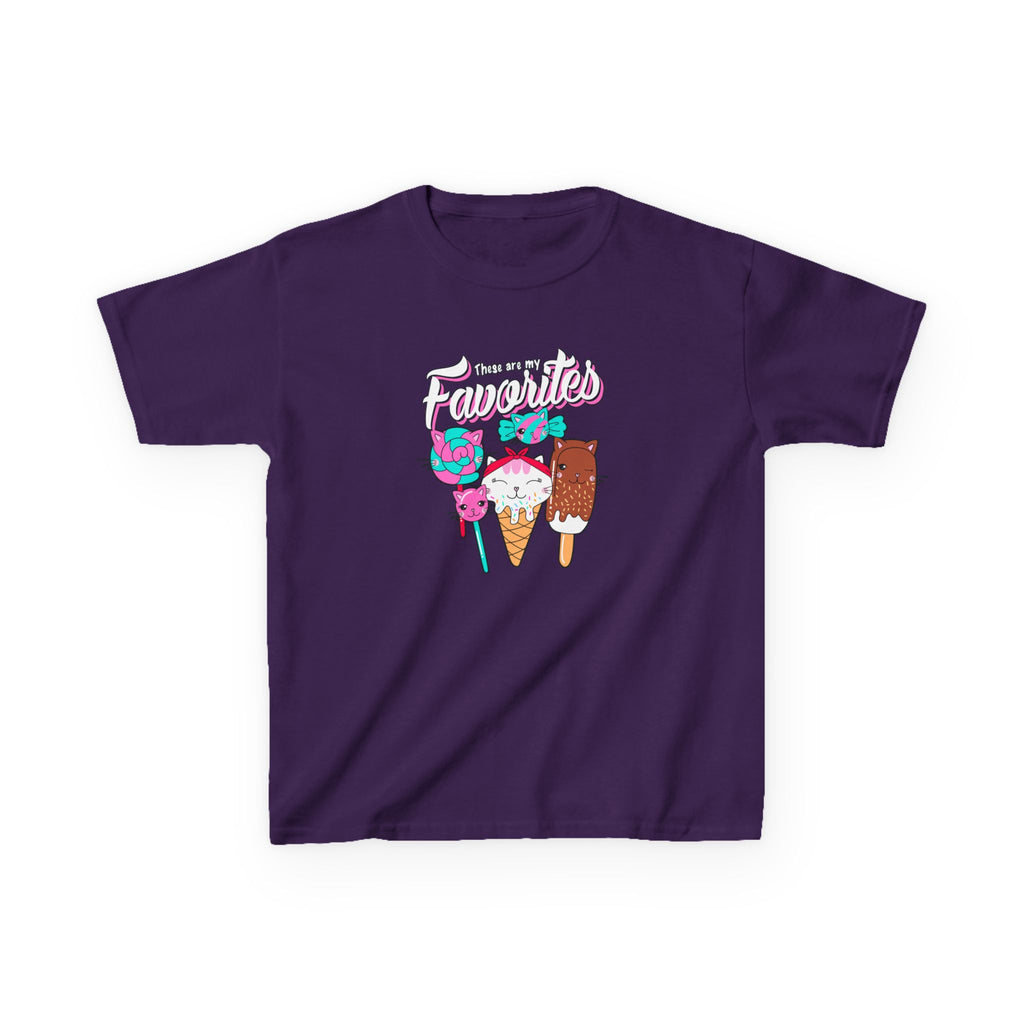Ice Cream Favorites Kids Heavy Cotton Tee, Fun Summer T-Shirt, Cute Kids Apparel, Birthday Gift, Playdate Top