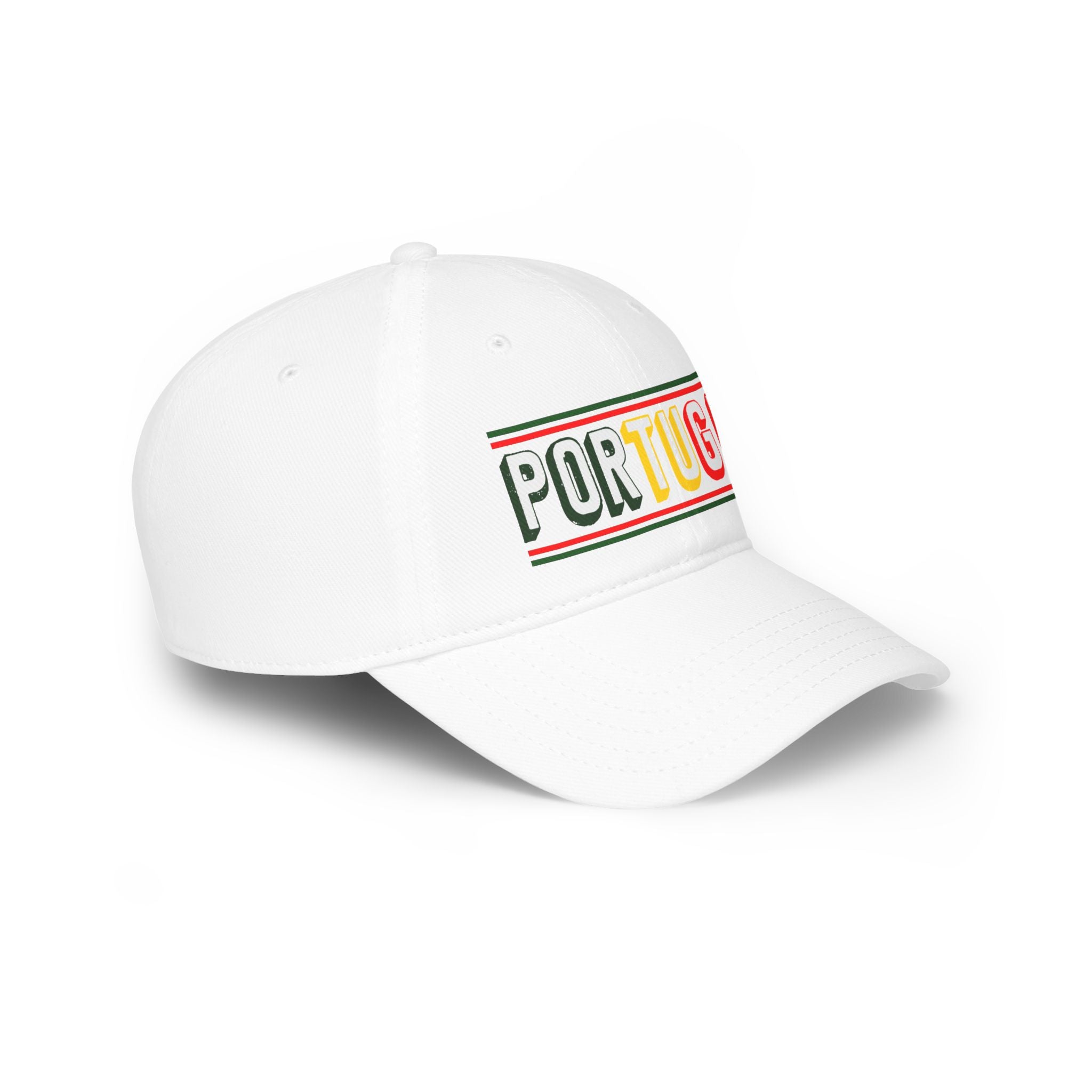 Portugal Flag Colors Embroidered Baseball Cap — Low Profile Portugal Hat