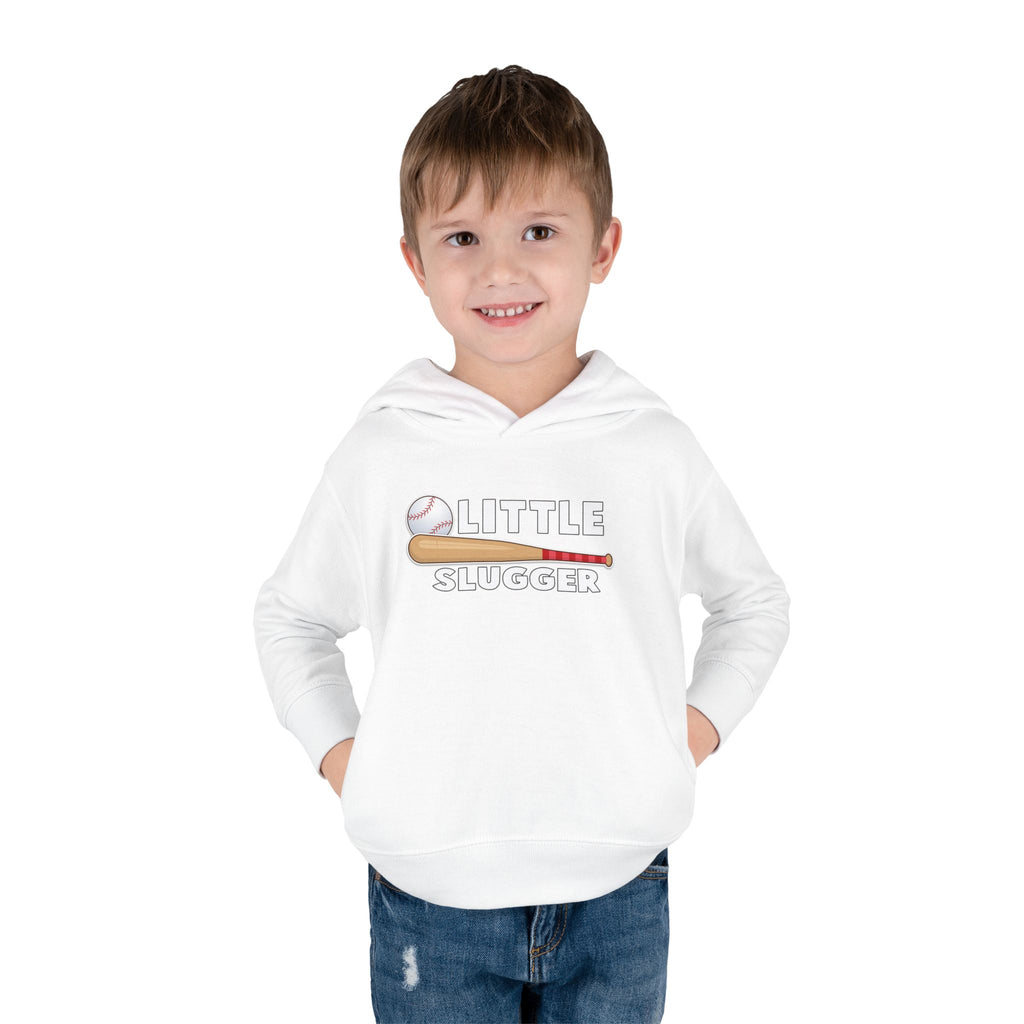 Little Slugger Toddler Fleece Hoodie - Perfect for Gift Giving, Birthdays, Baseball Season, Cozy Comfort, Toddler Apparel