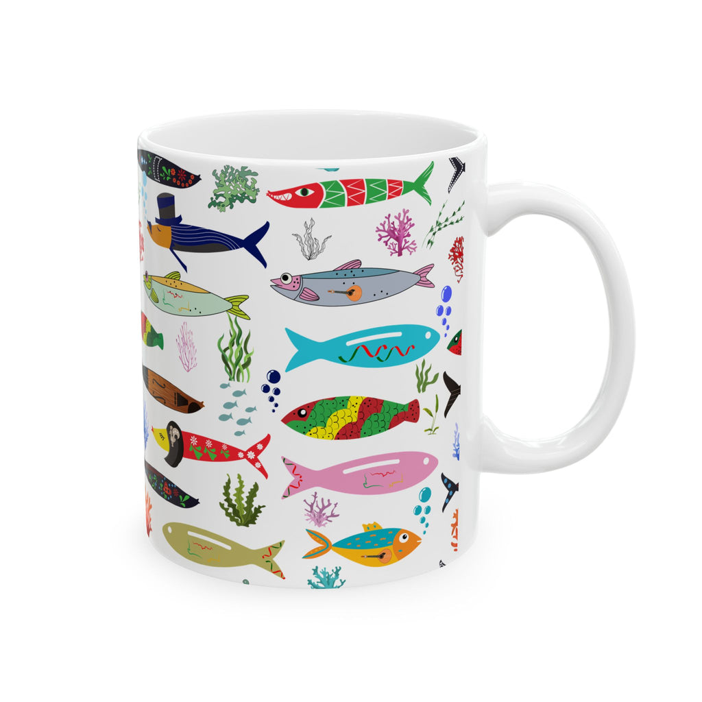 Colorful Sardines Fish Ceramic Mug Collection