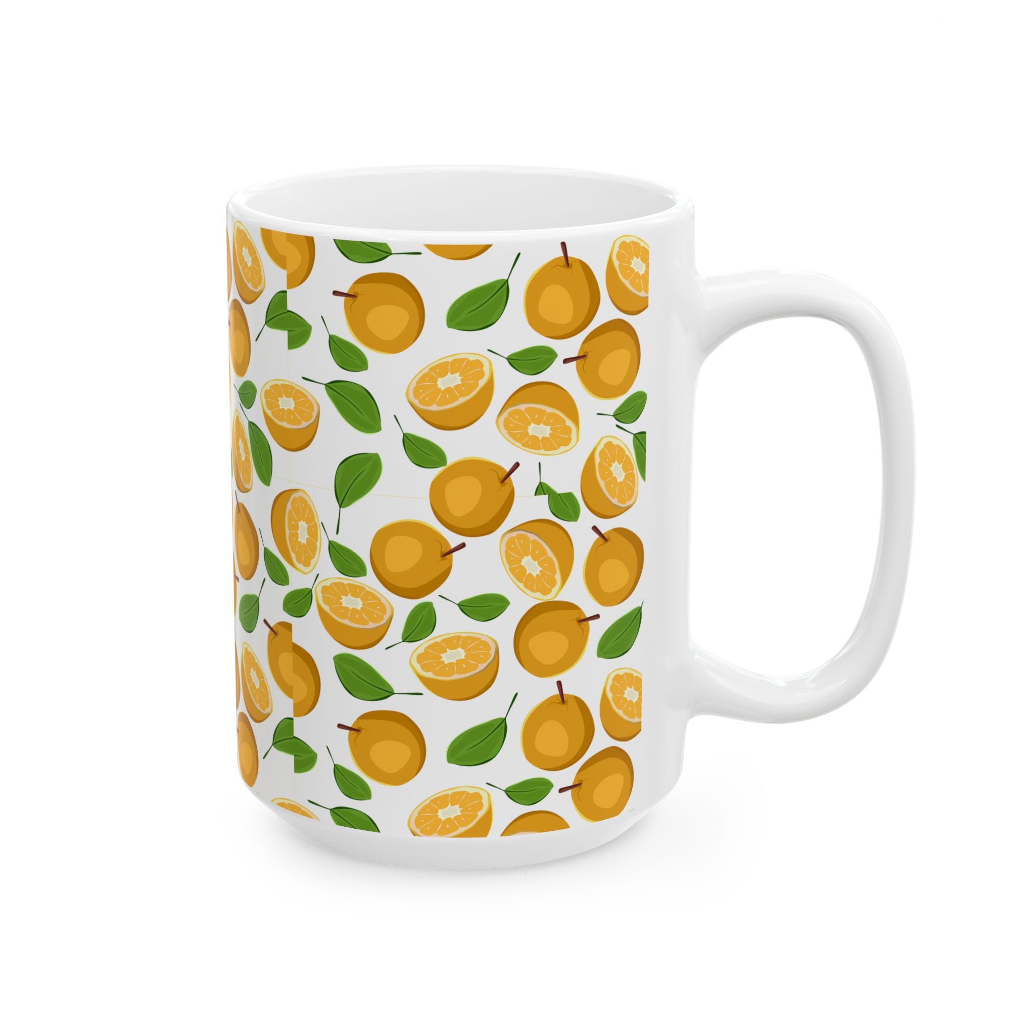 Citrus Fruit Ceramic Mug, Perfect for Tea & Coffee Lovers, Gift for Citrus Enthusiasts, Kitchen Decor, Orange Lover's Gift