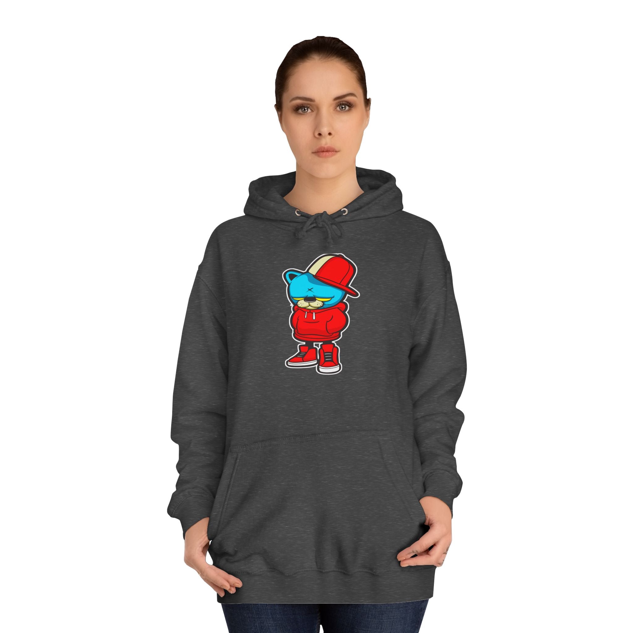 Trendy Cartoon Cat Hoodie | Unisex Streetwear, College Apparel, Graphic Hooded Sweatshirt, Cute Gift for Him or Her