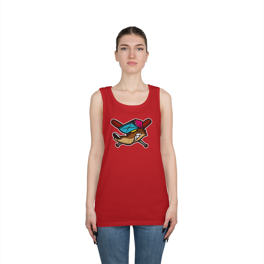 Playful Cartoon Graphic Tank Top, Fun Summer Apparel for Sport Lovers, Gift for Gamers, Casual Wear, Ideal for Birthdays, Beach Days