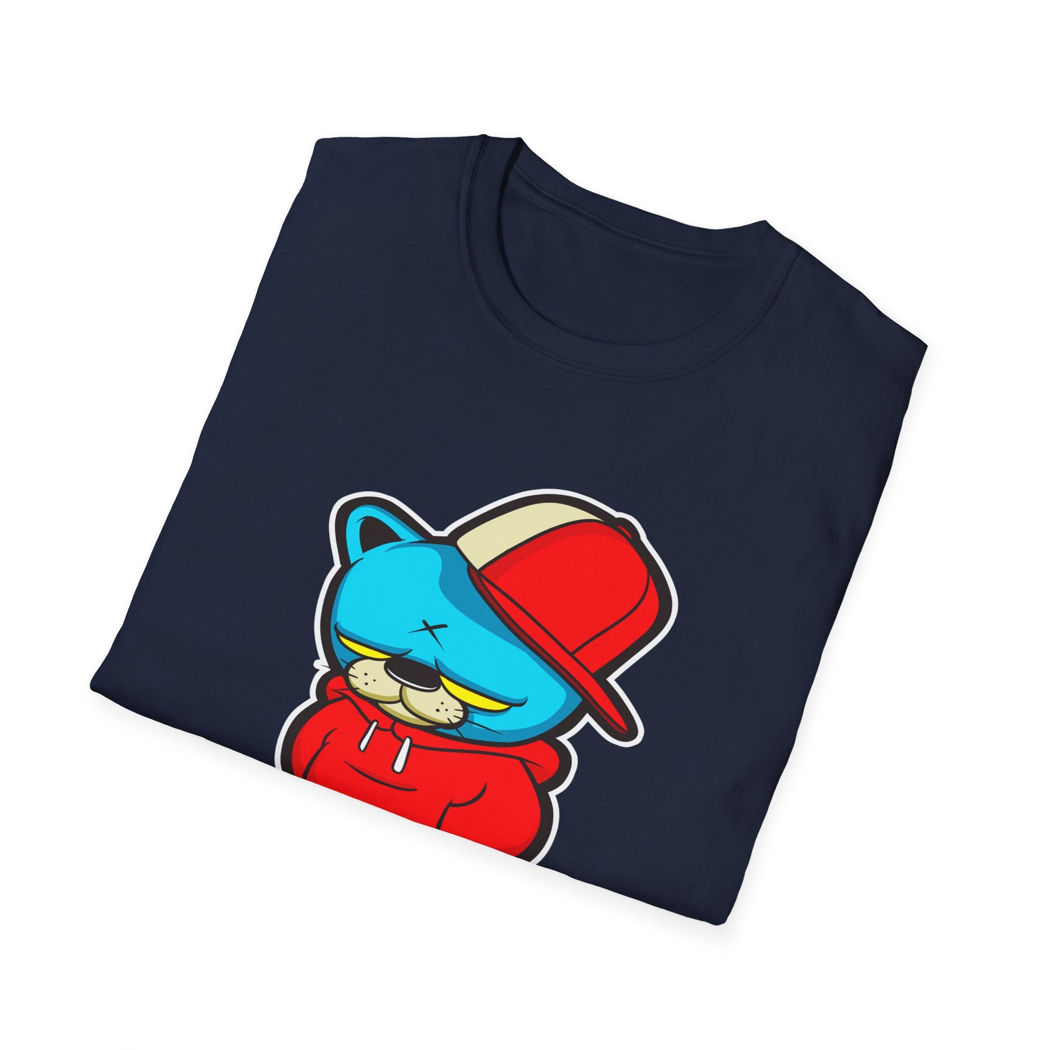 Streetwear Cartoon Character T-Shirt, Cool Casual Tee, Unisex Graphic Top, Urban Style Shirt, Trendy Gift for Teens