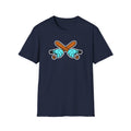 Playful Cartoon Baseball T-Shirt - Unisex Softstyle Tee, Casual Wear, Gift for Sports Lovers, Summer Fun, Unique Creative Design