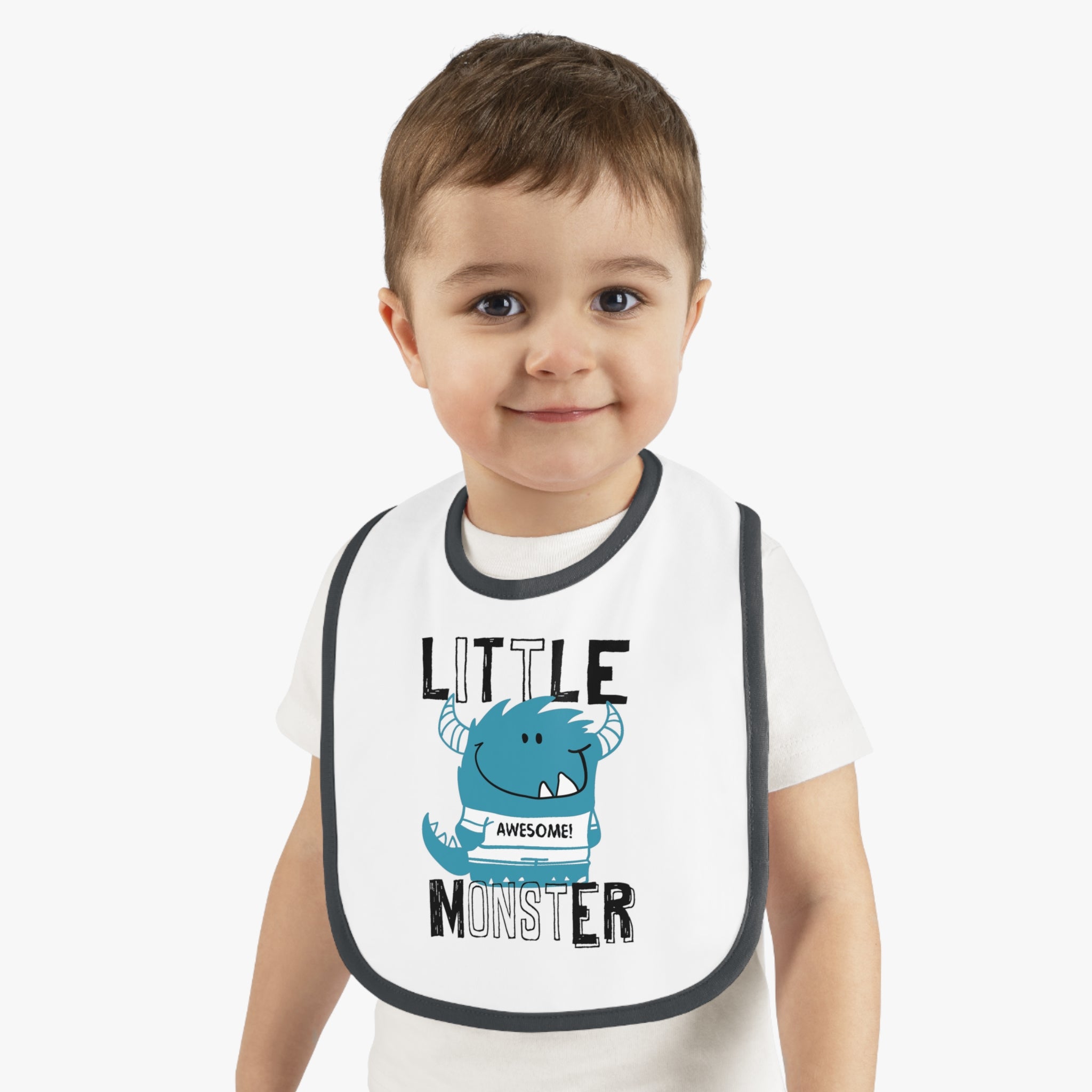 Cute "Little Monster" Baby Bib | Funny Baby Gift, Mealtime Must-Have, New Parent Essential, Baby Shower Present, Fun Kids Apparel