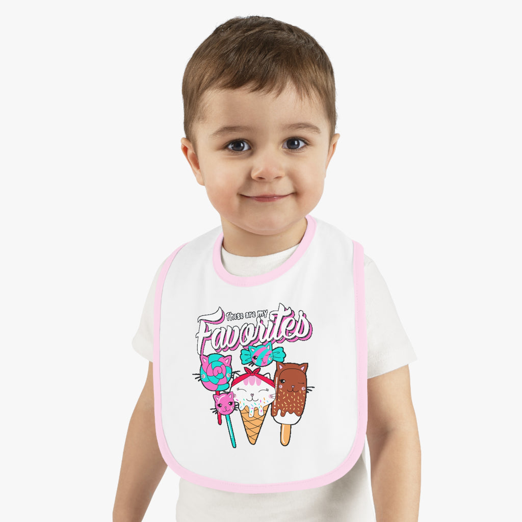 Cute Baby Bib with Ice Cream Design, Fun Bib for Kids, Perfect Baby Shower Gift, Toddler Feeding Bib, Baby Accessories