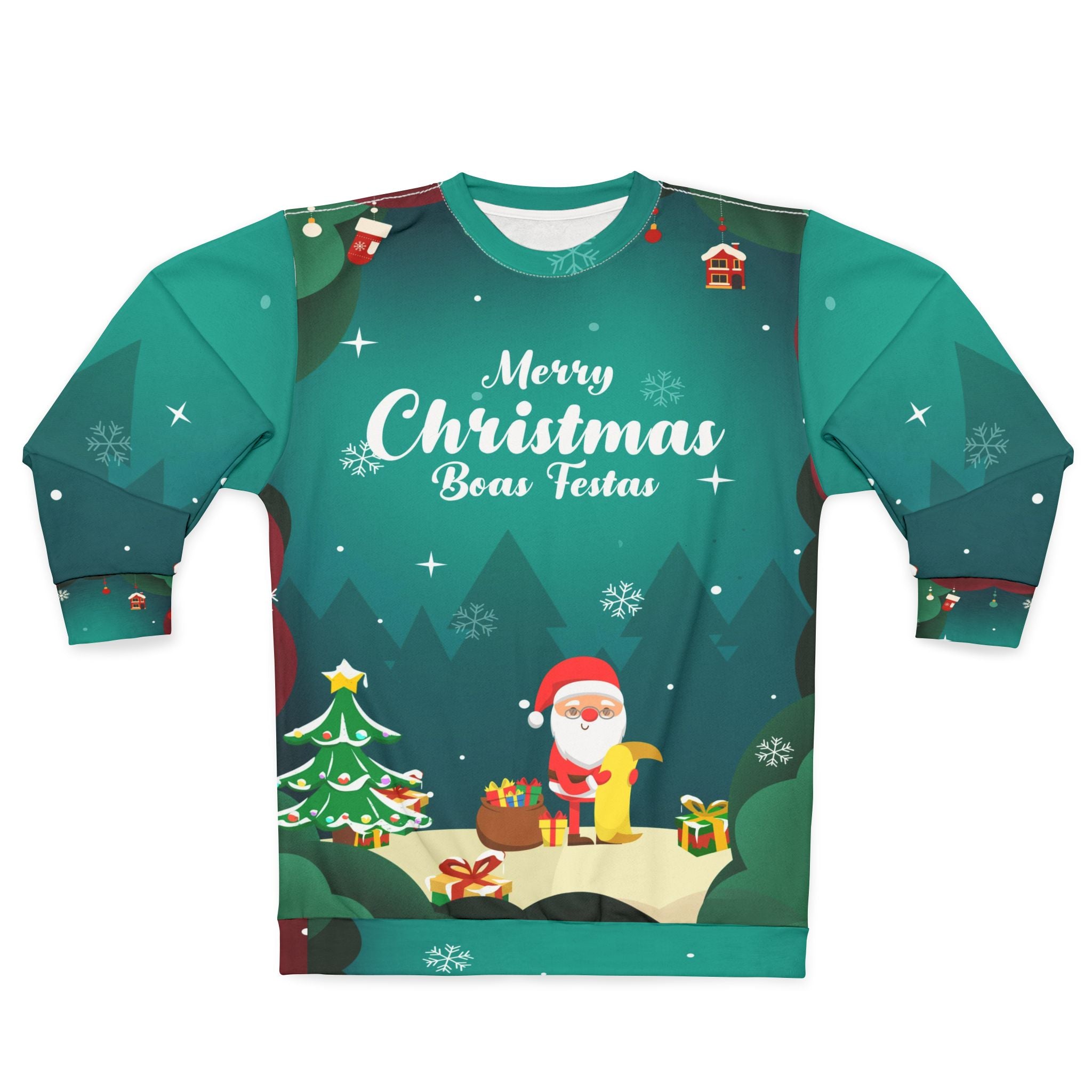Merry Christmas Boas Festas Sweatshirt (Unisex)