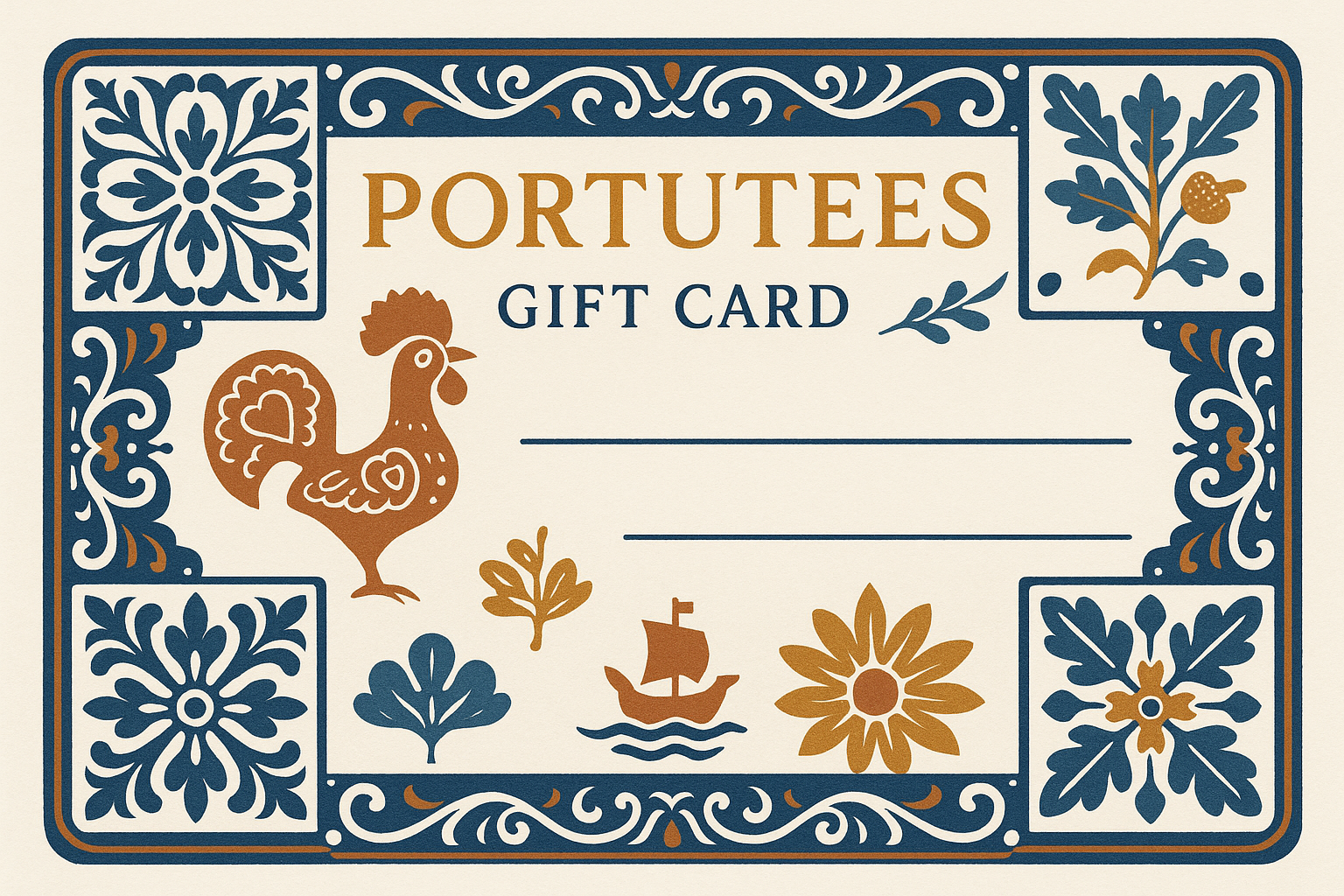 PORTUTEES PORTUGAL INSPIRED GIFT CARD DESIGN